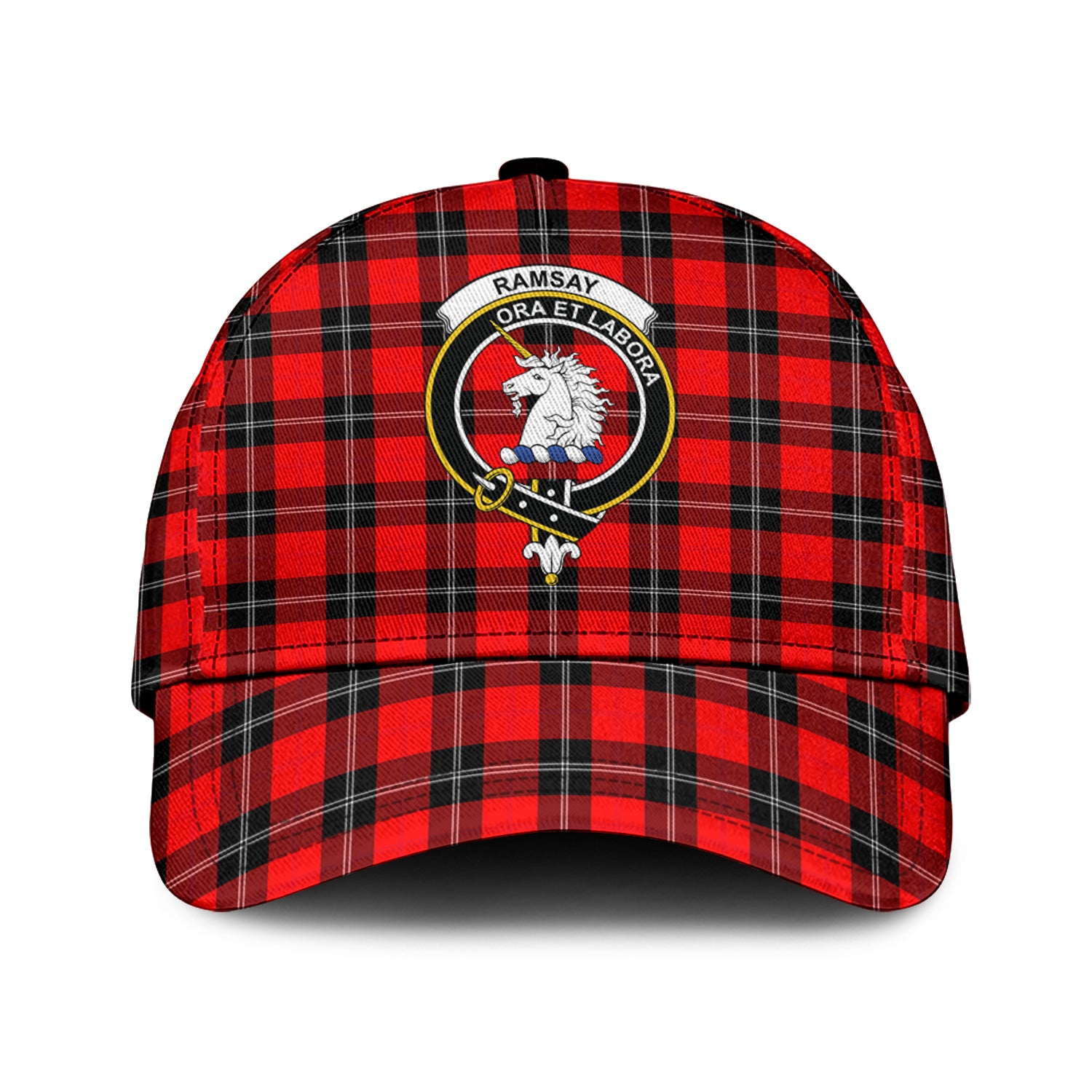 Ramsay Modern Tartan Classic Cap with Family Crest Classic Cap Universal Fit - Tartan Vibes Clothing