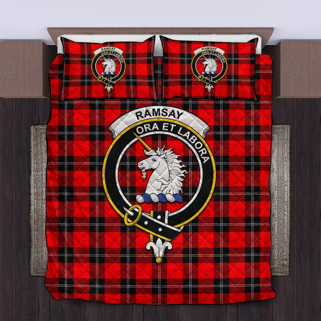 Ramsay Modern Tartan Quilt Bed Set with Family Crest Twin - Tartan Vibes Clothing