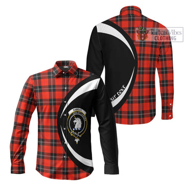 Ramsay Modern Tartan Long Sleeve Button Up with Family Crest Circle Style