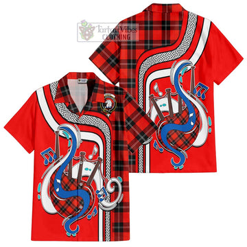 Ramsay Modern Tartan Short Sleeve Button Shirt with Epic Bagpipe Style