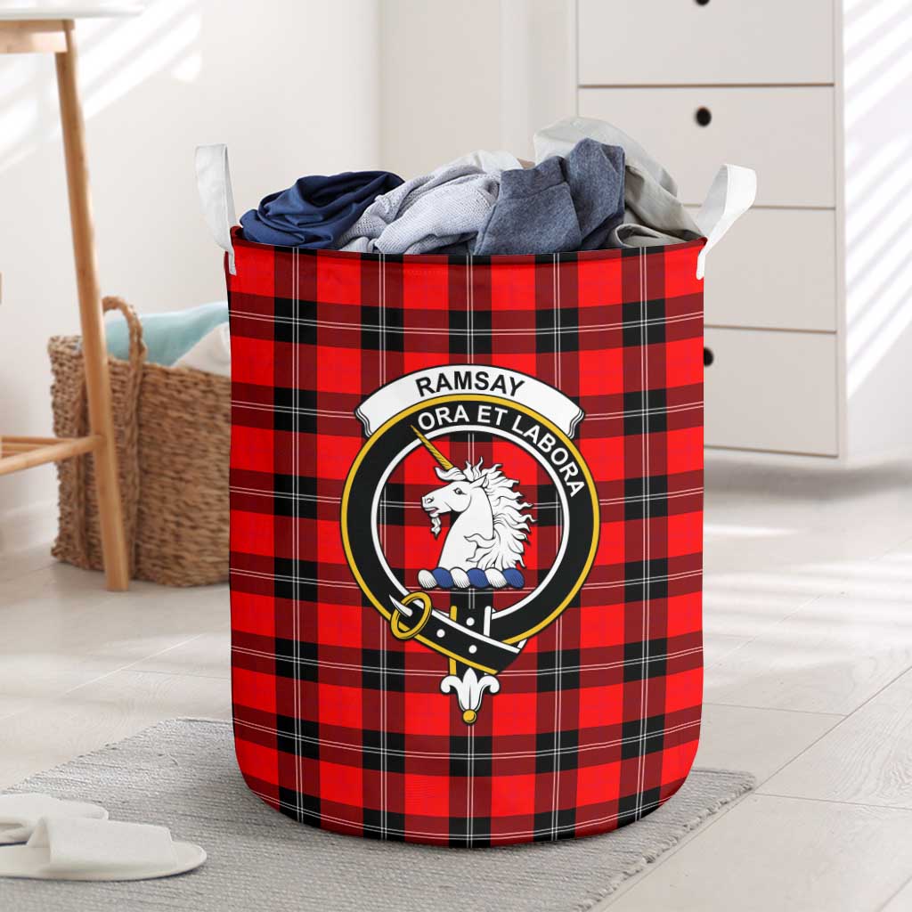 Tartan Vibes Clothing Ramsay Modern Tartan Laundry Basket with Family Crest