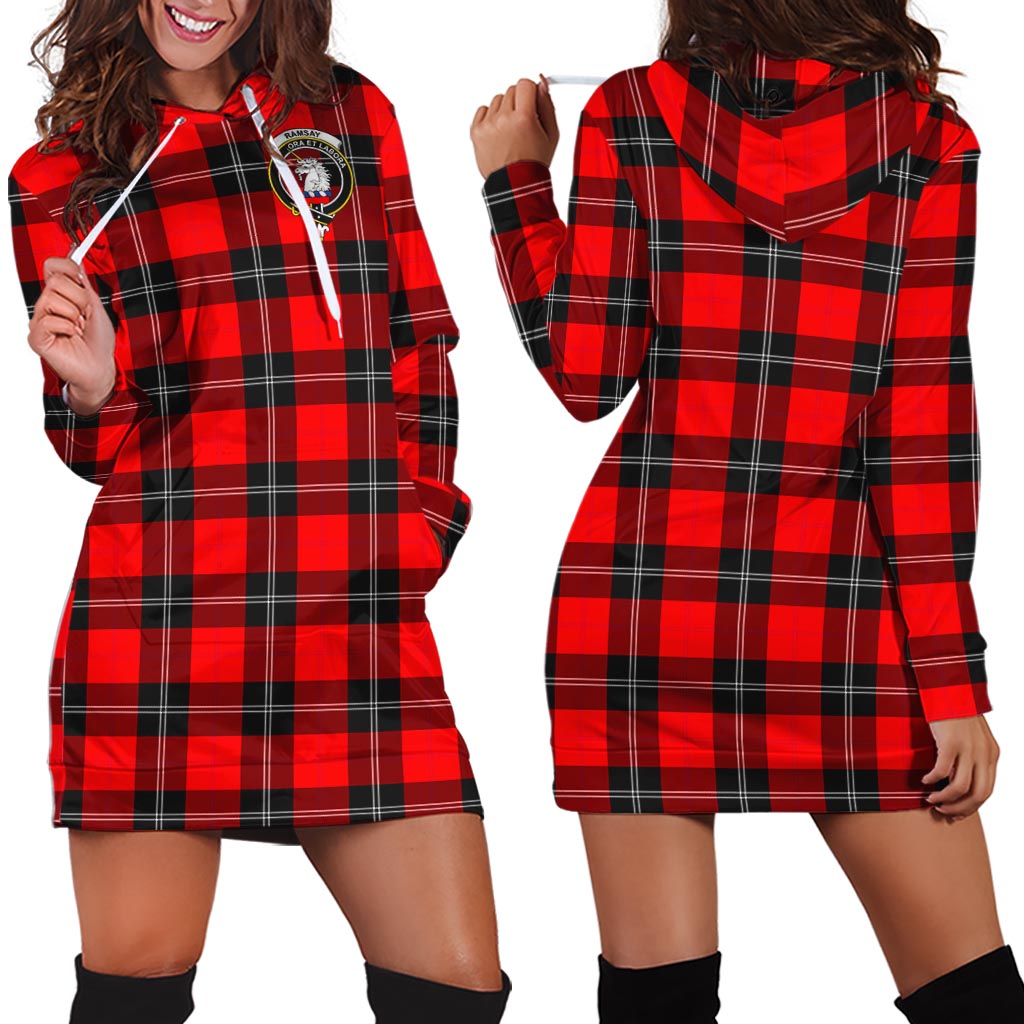 Ramsay Modern Tartan Hoodie Dress with Family Crest - Tartan Vibes Clothing