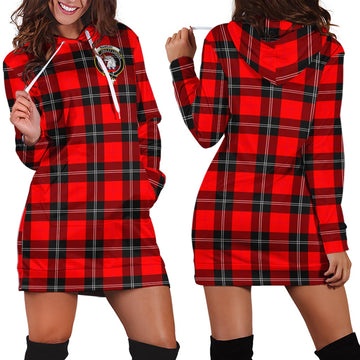 Ramsay Modern Tartan Hoodie Dress with Family Crest