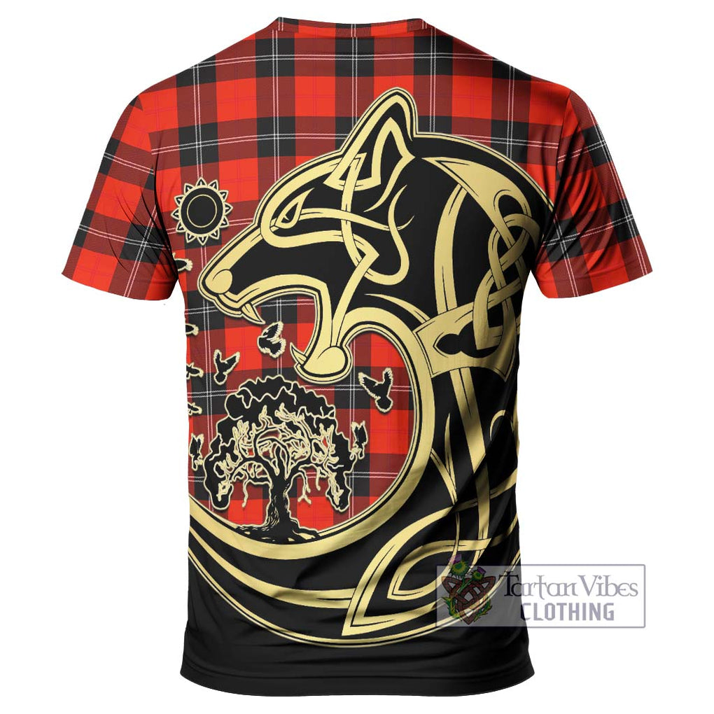 Ramsay Modern Tartan T-Shirt with Family Crest Celtic Wolf Style - Tartan Vibes Clothing