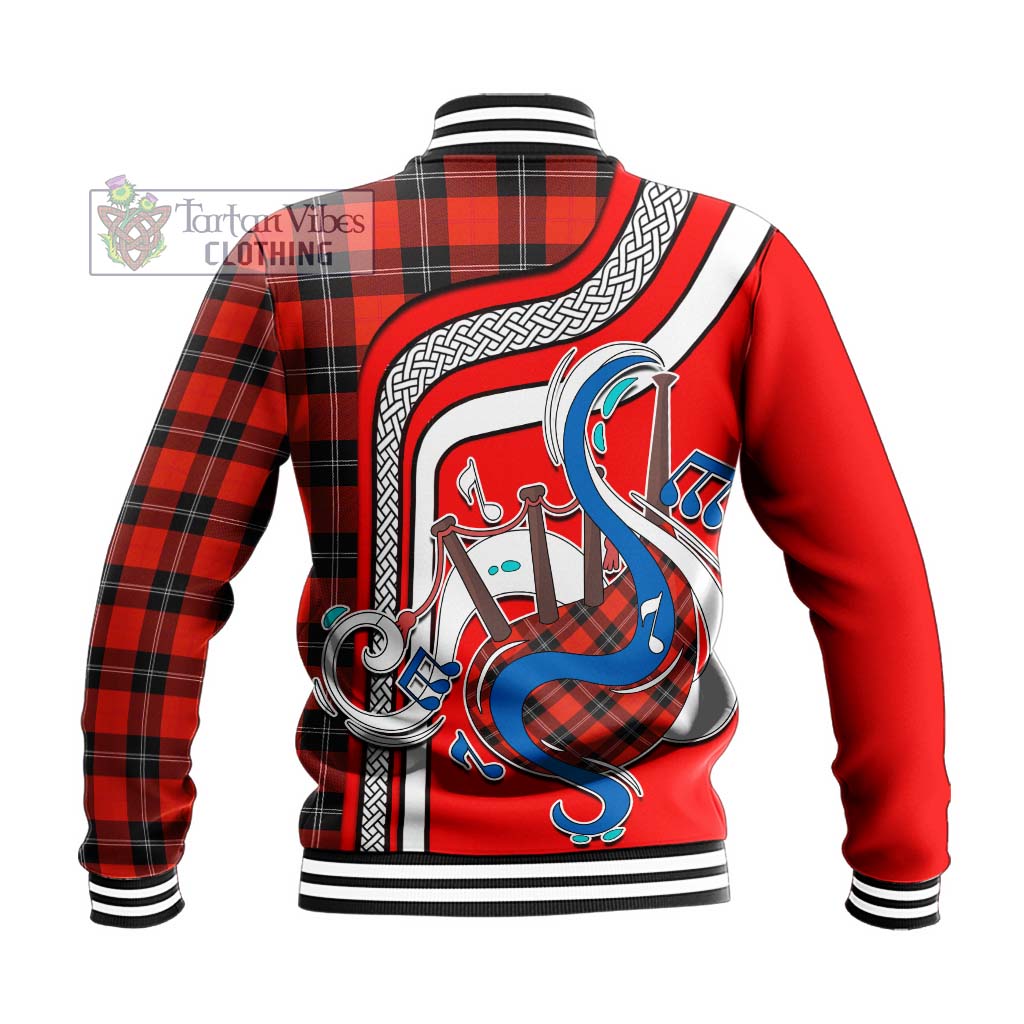 Tartan Vibes Clothing Ramsay Modern Tartan Baseball Jacket with Epic Bagpipe Style