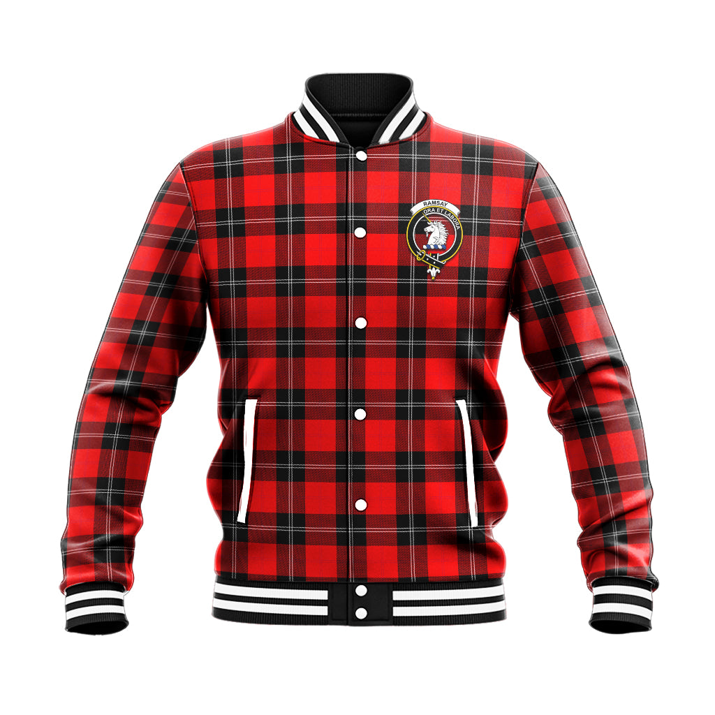 Ramsay Modern Tartan Baseball Jacket with Family Crest - Tartan Vibes Clothing