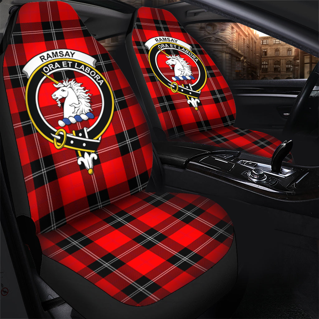 Ramsay Modern Tartan Car Seat Cover with Family Crest - Tartanvibesclothing