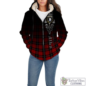 Ramsay Modern Tartan Sherpa Hoodie Featuring Alba Gu Brath Family Crest Celtic Inspired