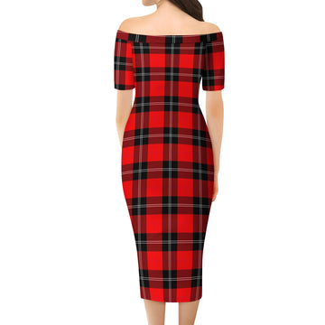 Ramsay Modern Tartan Off Shoulder Lady Dress