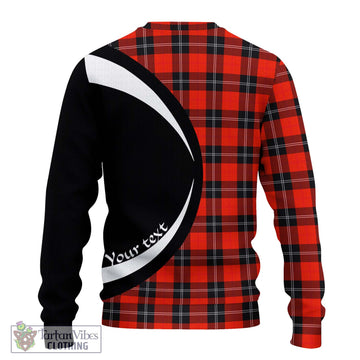 Ramsay Modern Tartan Knitted Sweater with Family Crest Circle Style
