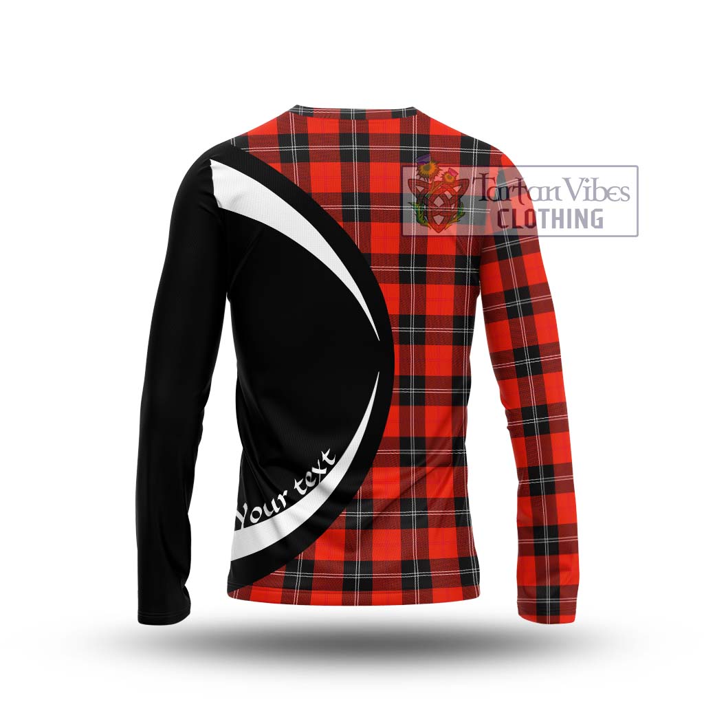 Ramsay Modern Tartan Long Sleeve T-Shirt with Family Crest Circle Style - Tartan Vibes Clothing