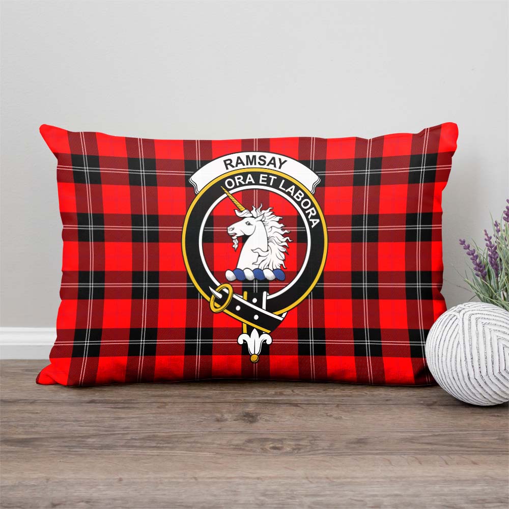 Ramsay Modern Tartan Pillow Cover with Family Crest Rectangle Pillow Cover - Tartanvibesclothing