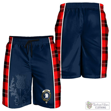 Ramsay Modern Tartan Men's Shorts with Family Crest and Scottish Thistle Vibes Sport Style