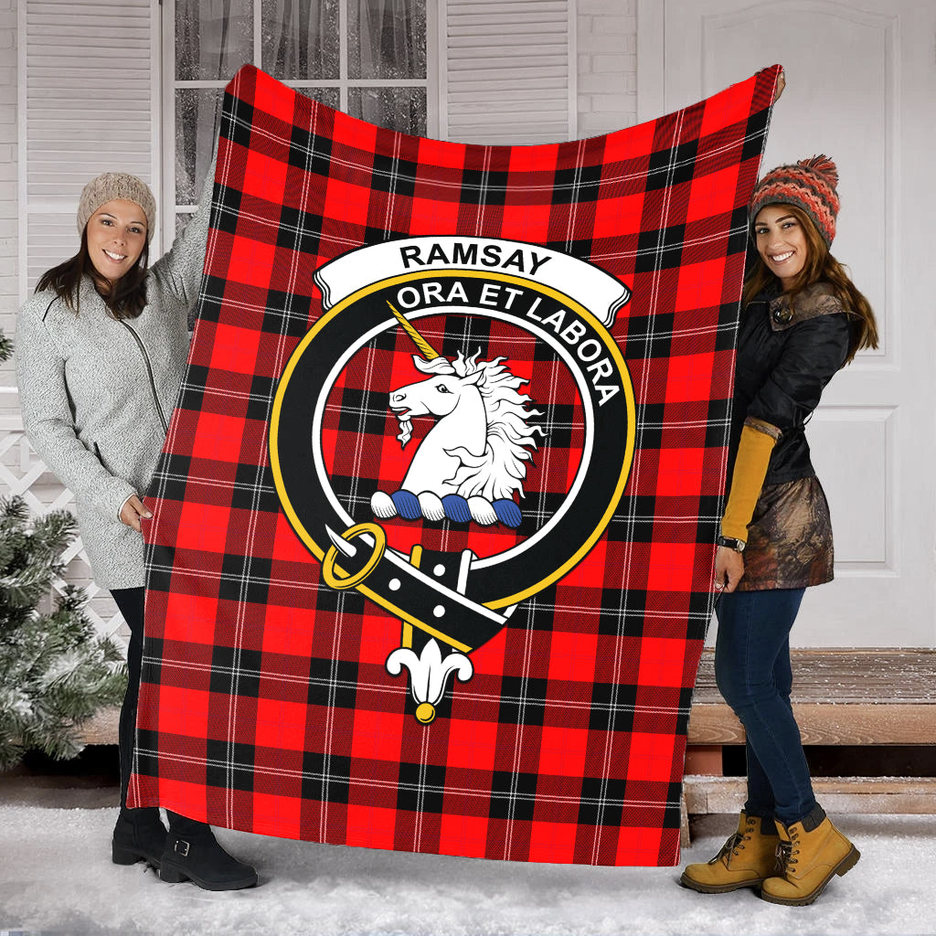 ramsay-modern-tartab-blanket-with-family-crest