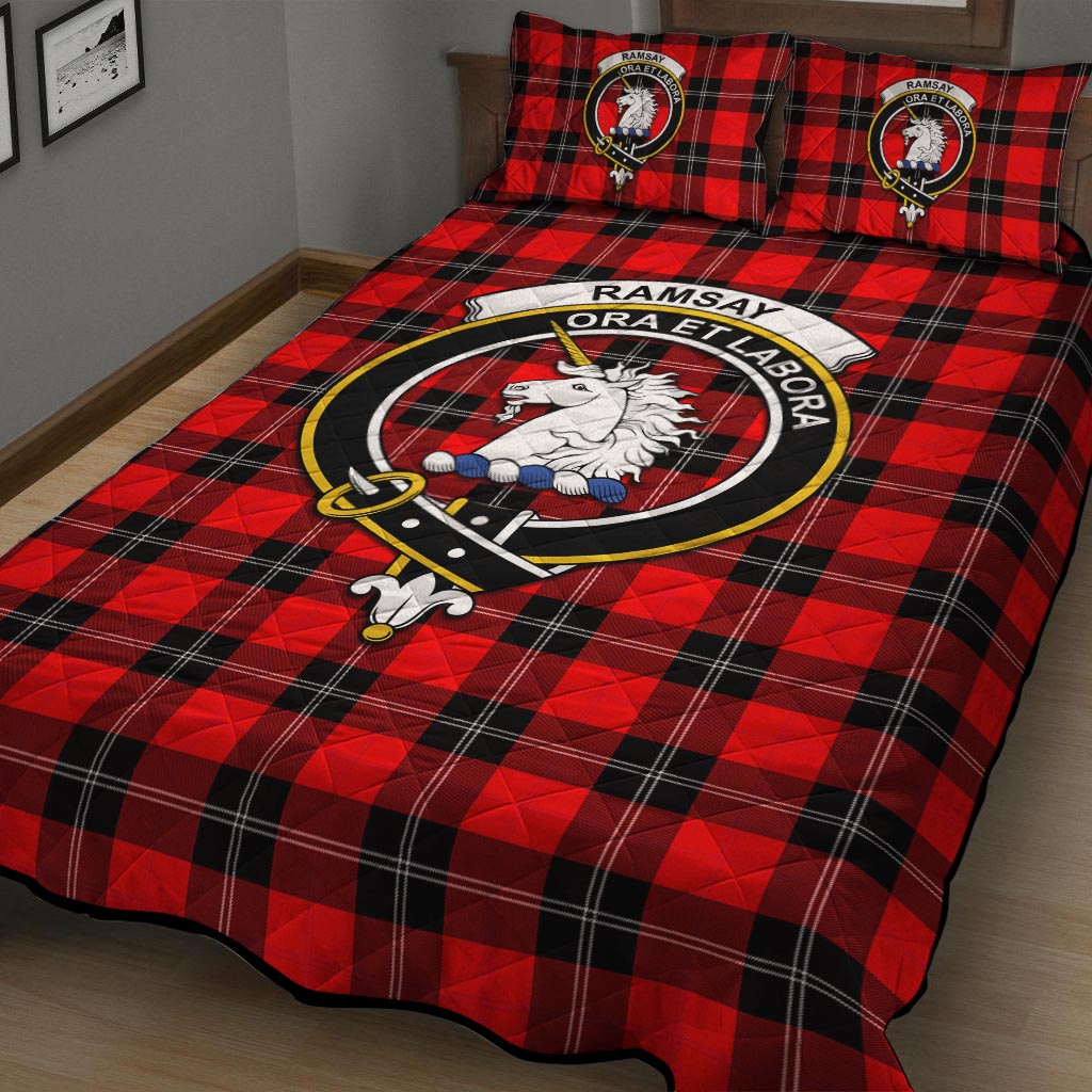 Ramsay Modern Tartan Quilt Bed Set with Family Crest - Tartan Vibes Clothing