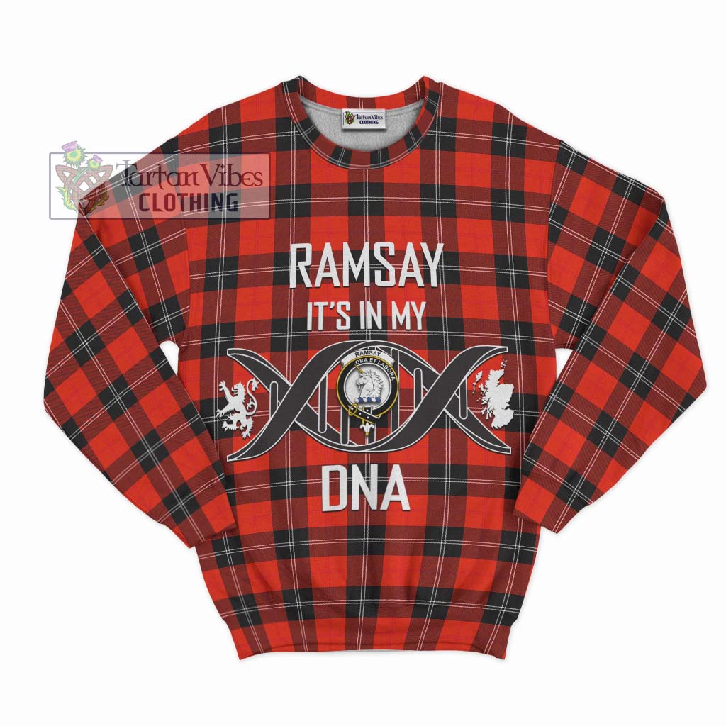 Tartan Vibes Clothing Ramsay Modern Tartan Sweatshirt with Family Crest DNA In Me Style