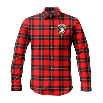 Ramsay Modern Tartan Long Sleeve Button Up Shirt with Family Crest