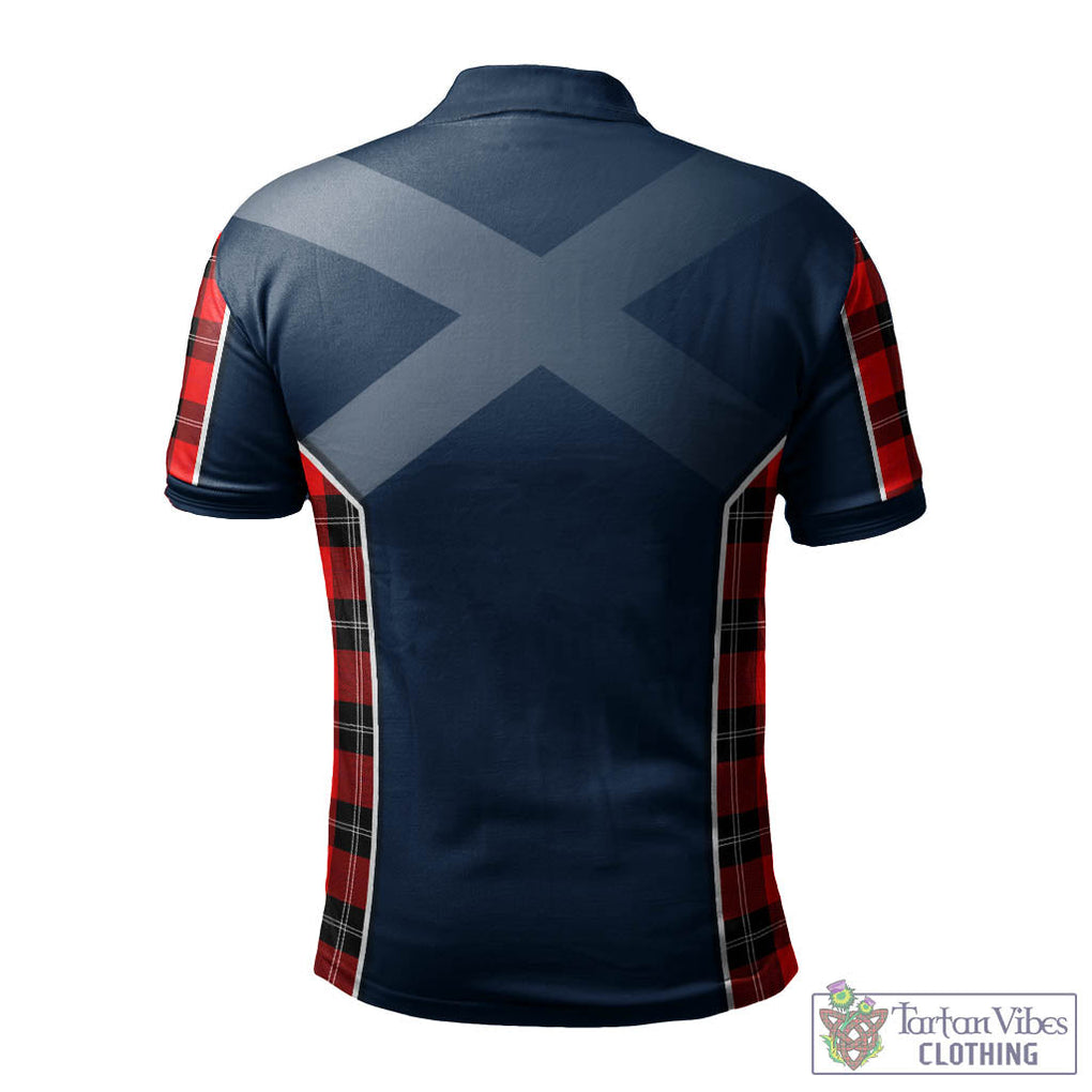 Tartan Vibes Clothing Ramsay Modern Tartan Men's Polo Shirt with Family Crest and Lion Rampant Vibes Sport Style