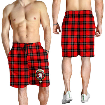 Ramsay Modern Tartan Mens Shorts with Family Crest