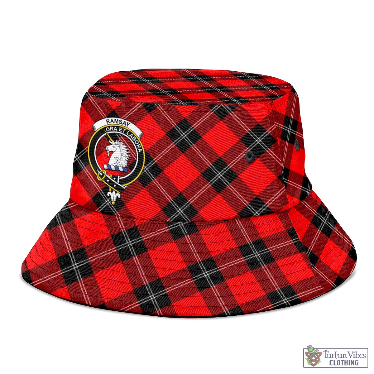 Tartan Vibes Clothing Ramsay Modern Tartan Bucket Hat with Family Crest