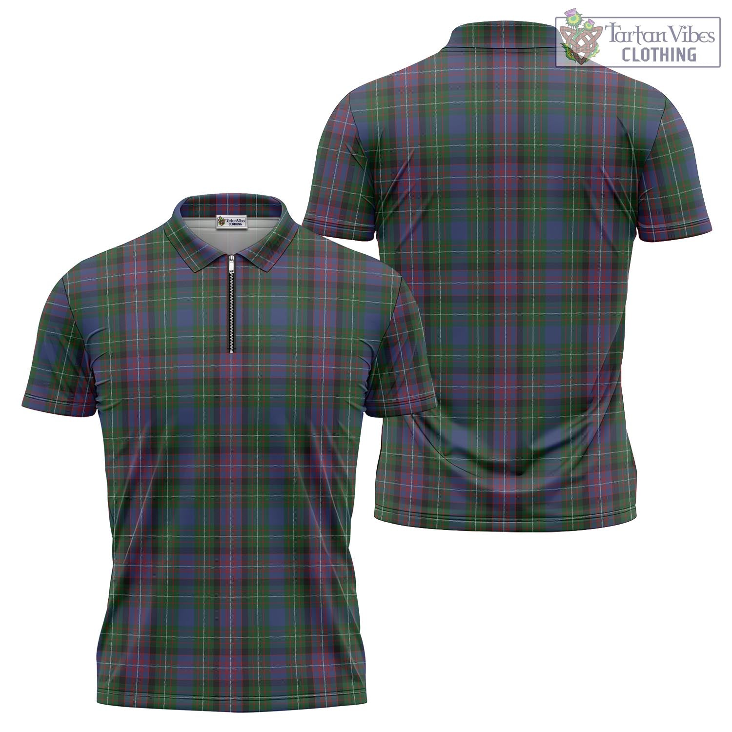 Tartan Vibes Clothing Rankin Tartan Zipper Polo Shirt