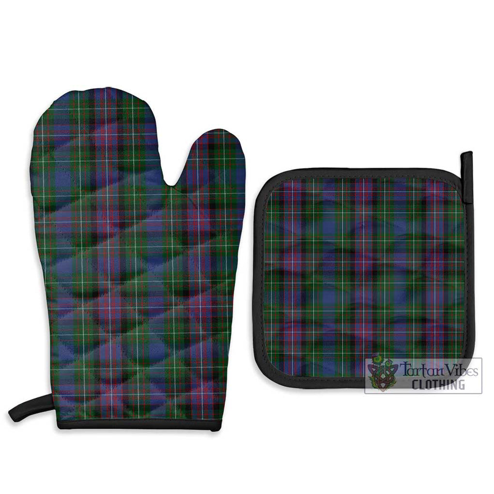 Rankin Tartan Combo Oven Mitt & Pot-Holder Combo 1 Oven Mitt & 2 Pot-Holder Black - Tartan Vibes Clothing