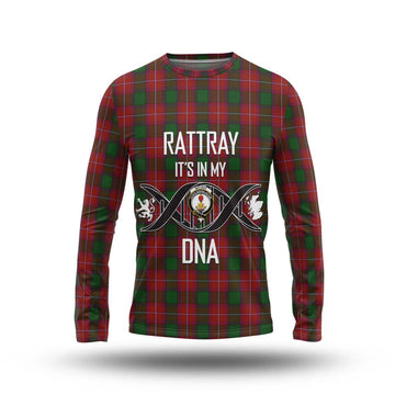 Rattray Tartan Long Sleeve T-Shirt with Family Crest DNA In Me Style