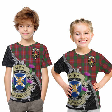 Rattray Tartan Family Crest Kid T-Shirt Lion Rampant Royal Thistle Shield Celtic Inspired Youth XL Size14 - Tartan Vibes Clothing