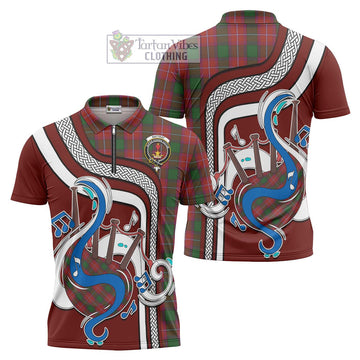 Rattray Tartan Zipper Polo Shirt with Epic Bagpipe Style