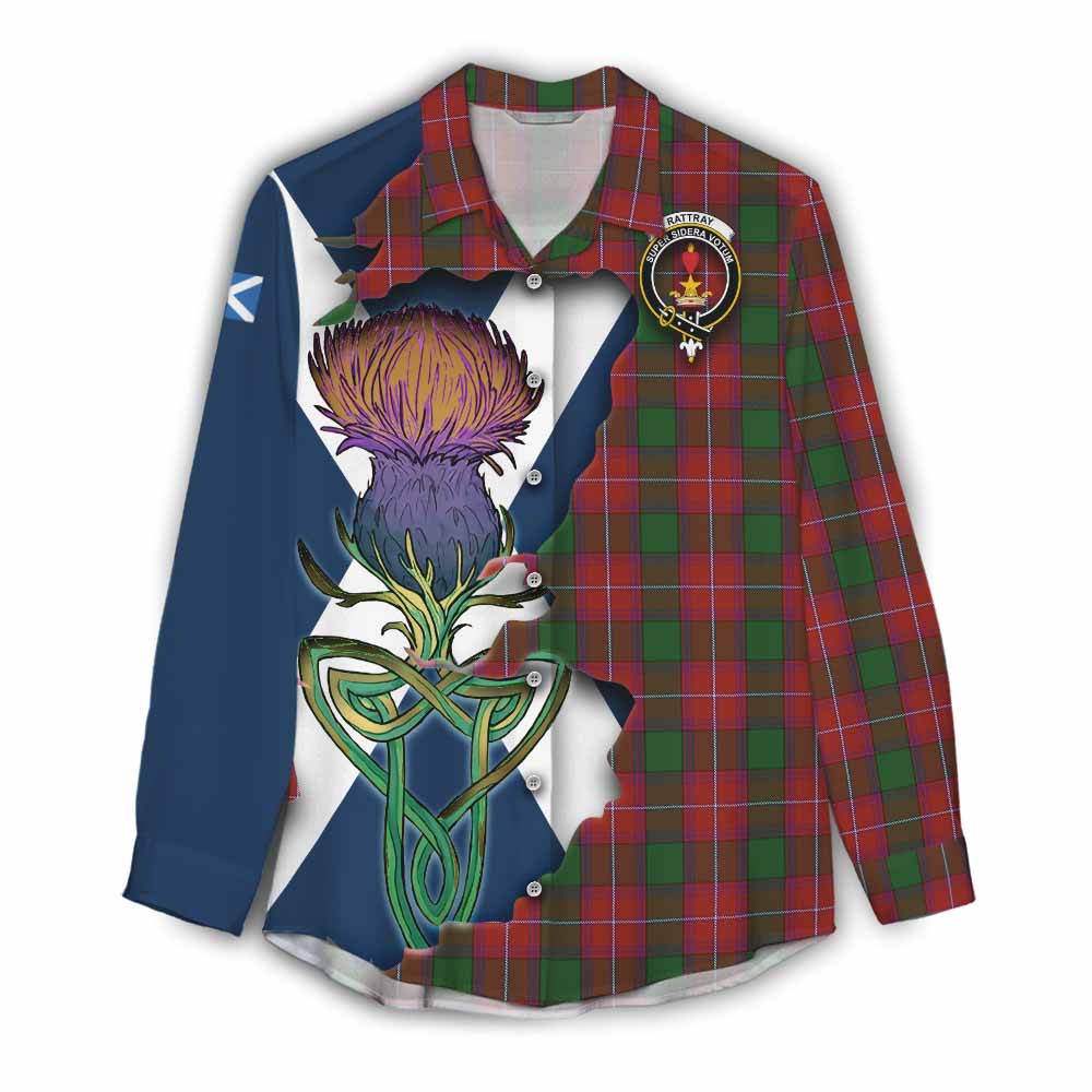 Rattray Tartan Family Crest Women's Casual Shirt Scottish Thistle Celtic Inspired Female - Tartan Vibes Clothing