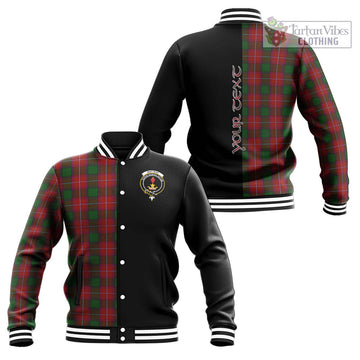 Rattray Tartan Baseball Jacket with Family Crest and Half Of Me Style