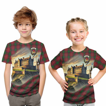 Rattray Tartan Family Crest Kid T-Shirt with Scottish Ancient Castle Style Youth XL Size14 - Tartan Vibes Clothing