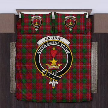 Rattray Tartan Quilt Bed Set with Family Crest