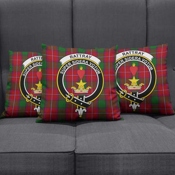 Rattray Tartan Pillow Cover with Family Crest