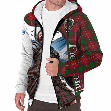 Rattray Crest Tartan Sherpa Hoodie Inspired by the Freedom of Scottish Warrior