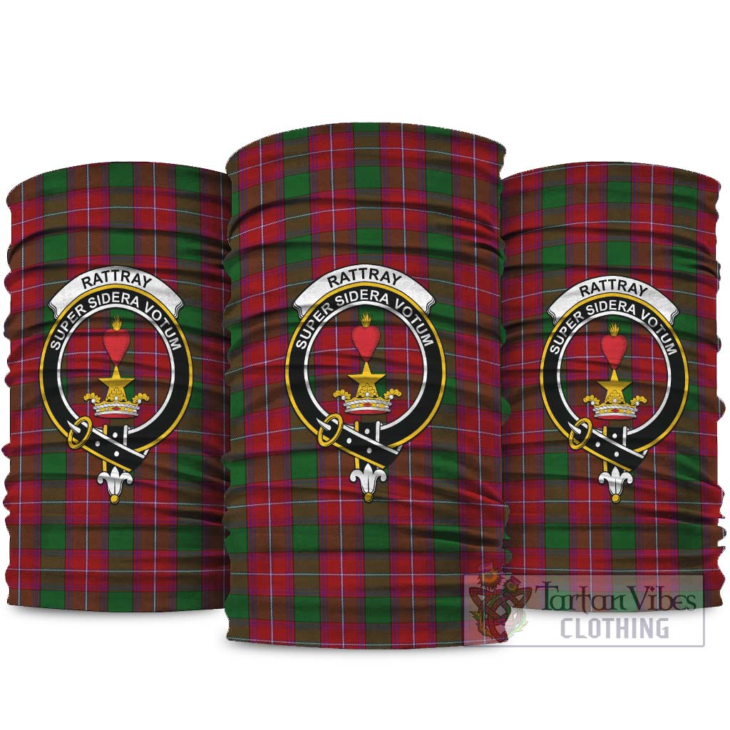 Rattray Tartan Neck Gaiters, Tartan Bandanas, Tartan Head Band with Family Crest