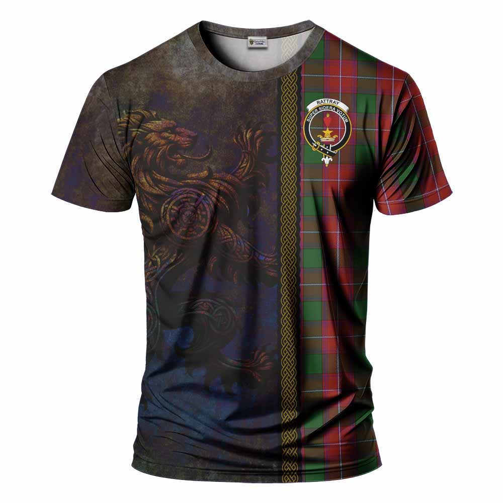 Rattray Tartan Family Crest T-Shirt Alba Gu Brath Be Brave Lion Ancient Style Kid's Shirt - Tartan Vibes Clothing