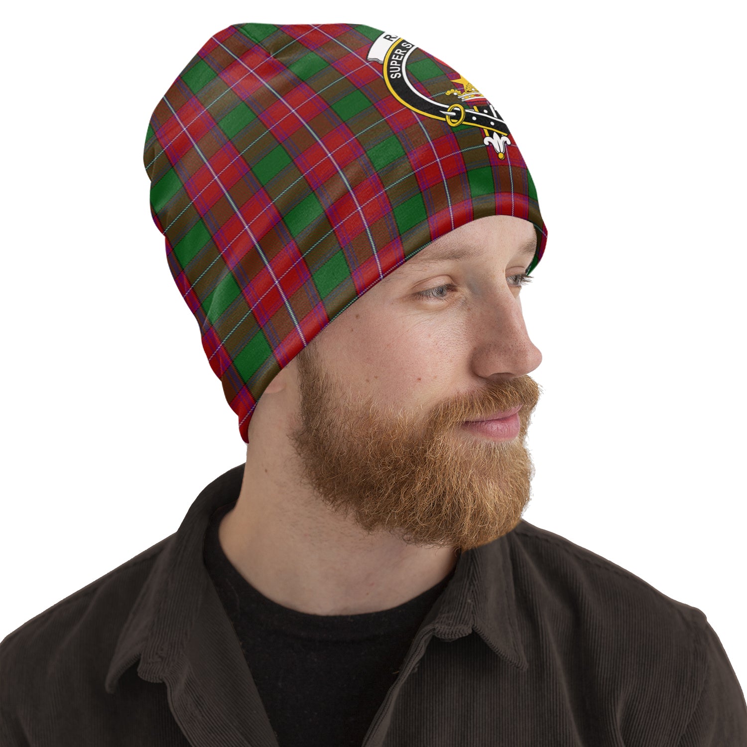 Rattray Tartan Beanies Hat with Family Crest One Size 10.5*10.2 inches - Tartan Vibes Clothing