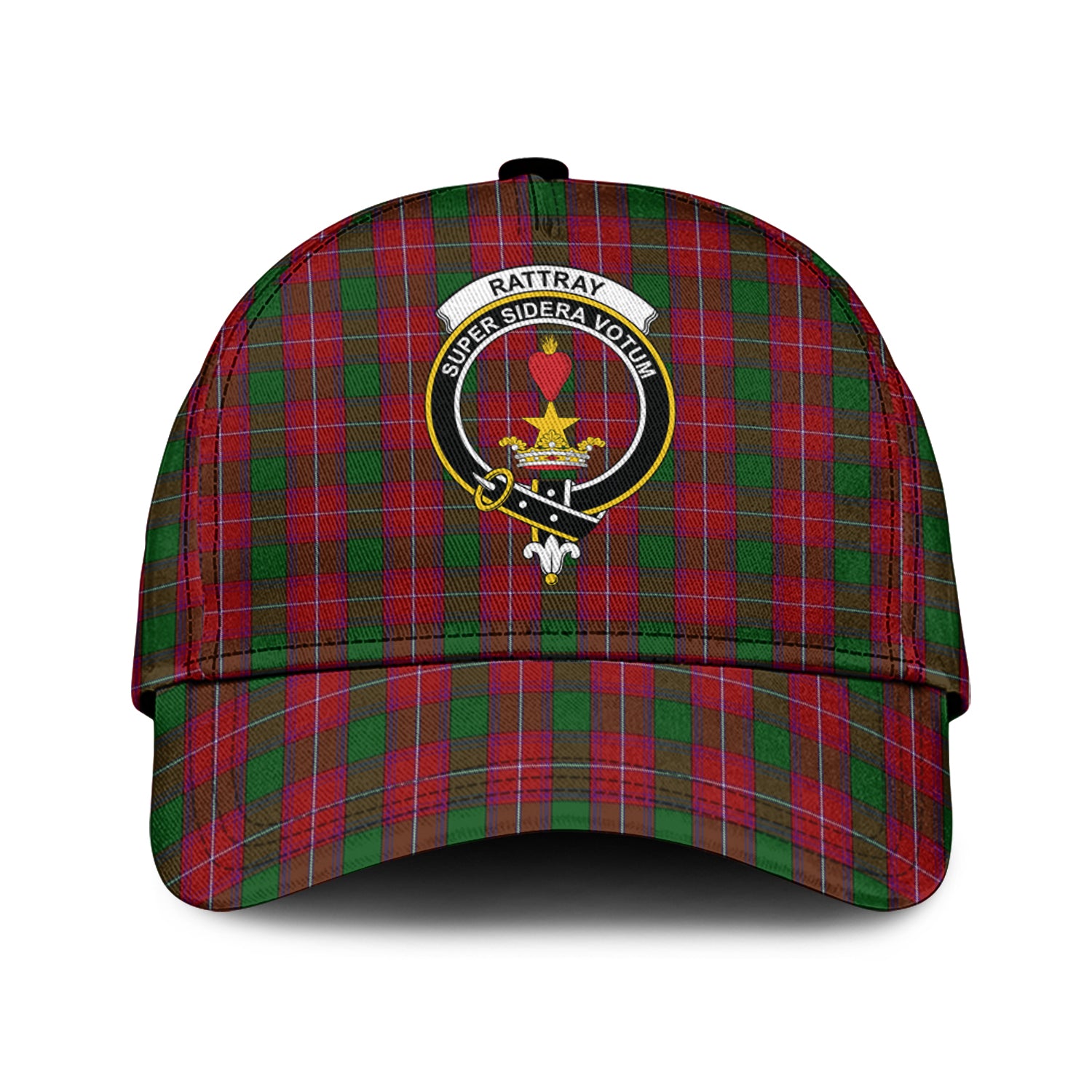 Rattray Tartan Classic Cap with Family Crest Classic Cap Universal Fit - Tartan Vibes Clothing