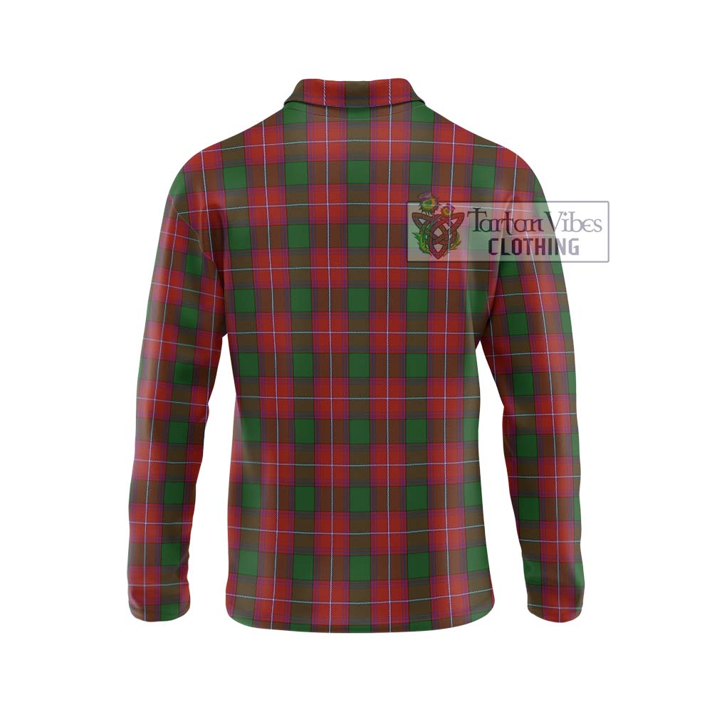 Rattray Tartan Long Sleeve Polo Shirt with Family Crest DNA In Me Style - Tartanvibesclothing Shop