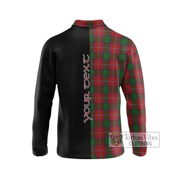 Rattray Tartan Long Sleeve Polo Shirt with Family Crest and Half Of Me Style