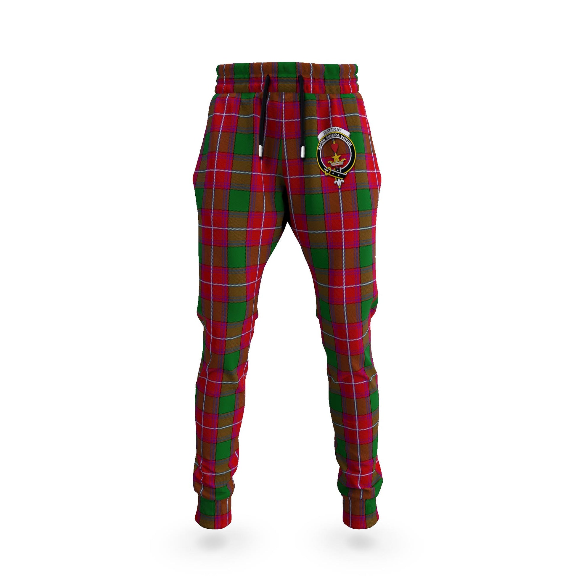 Rattray Tartan Joggers Pants with Family Crest 5XL - Tartan Vibes Clothing