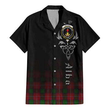 Rattray Tartan Short Sleeve Button Up Shirt Featuring Alba Gu Brath Family Crest Celtic Inspired