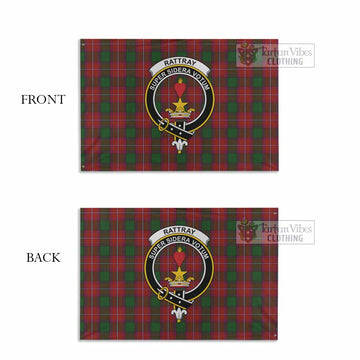 Rattray Tartan House Flag with Family Crest