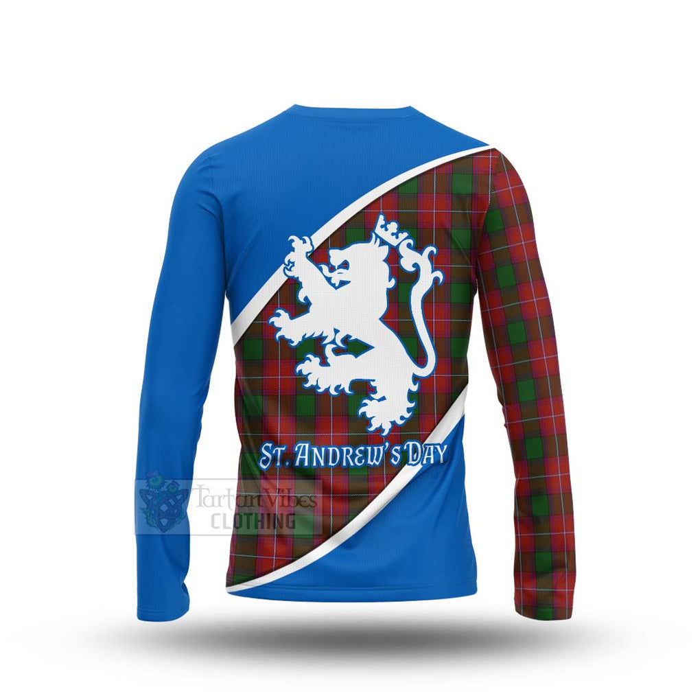 Tartan Vibes Clothing Rattray Family Crest Tartan Long Sleeve T-Shirt Celebrate Saint Andrew's Day in Style