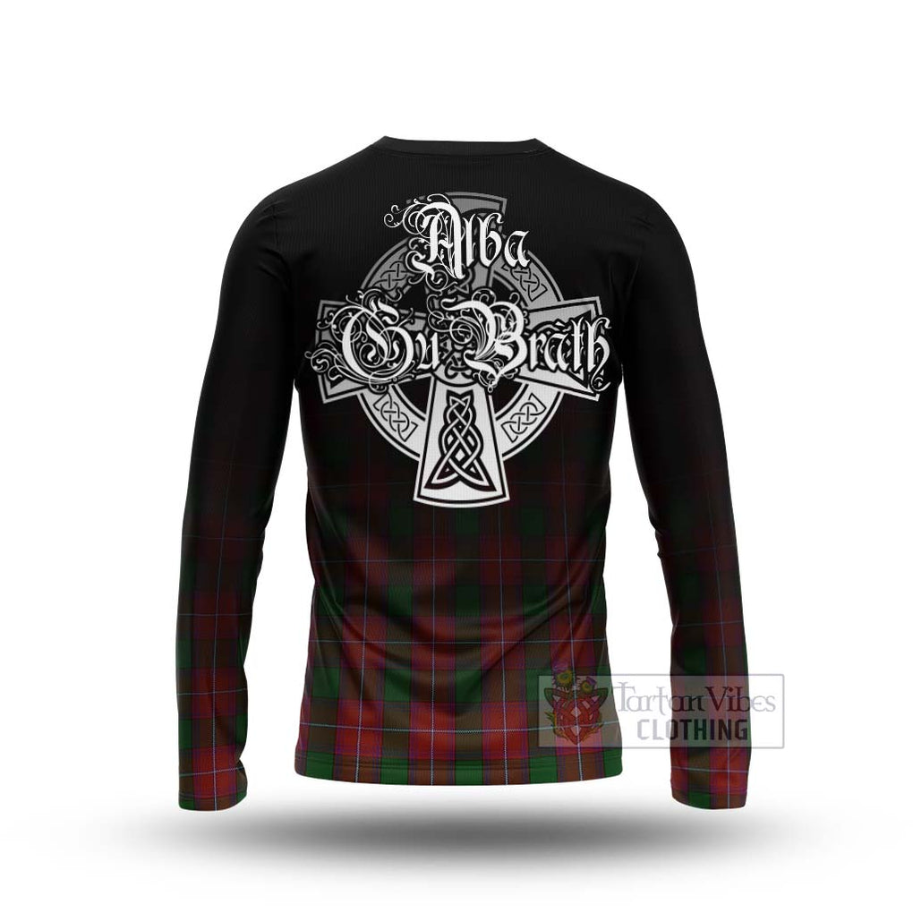 Tartan Vibes Clothing Rattray Tartan Long Sleeve T-Shirt Featuring Alba Gu Brath Family Crest Celtic Inspired