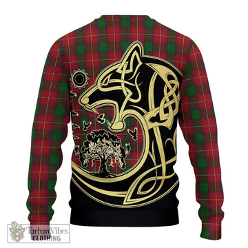 Rattray Tartan Ugly Sweater with Family Crest Celtic Wolf Style