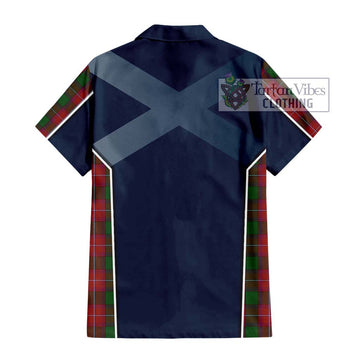 Rattray Tartan Short Sleeve Button Shirt with Family Crest and Lion Rampant Vibes Sport Style