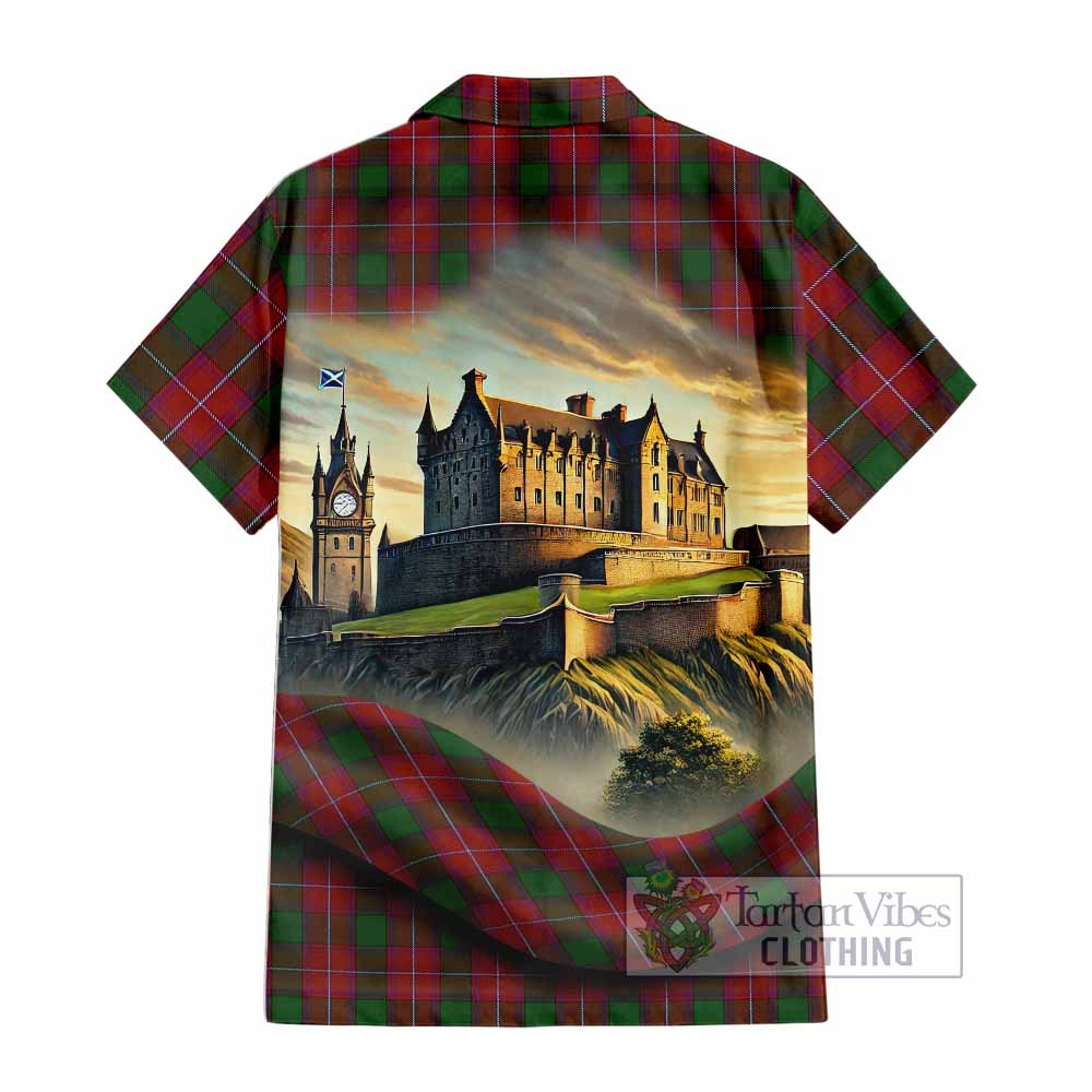 Rattray Tartan Family Crest Hawaiian Shirt with Scottish Ancient Castle Style - Tartan Vibes Clothing
