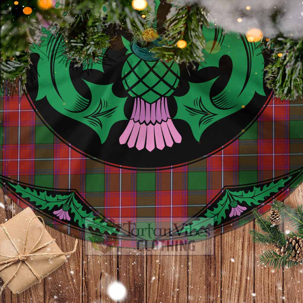 Tartan Vibes Clothing Rattray Tartan Christmas Tree Skirt Scottish Thistle Style